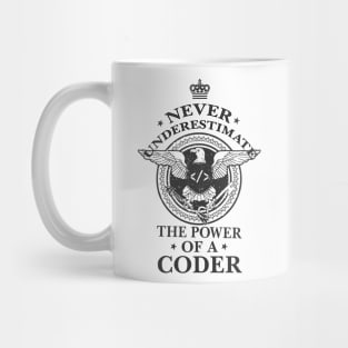 Never Underestimate the power of a Coder! Mug